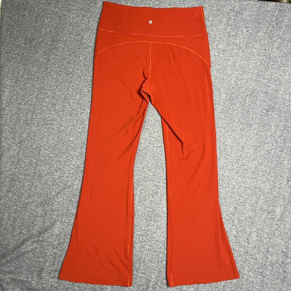 Lululemon Groove Super High-Rise Flared Pant Red Nulu Yoga Pants Size 14